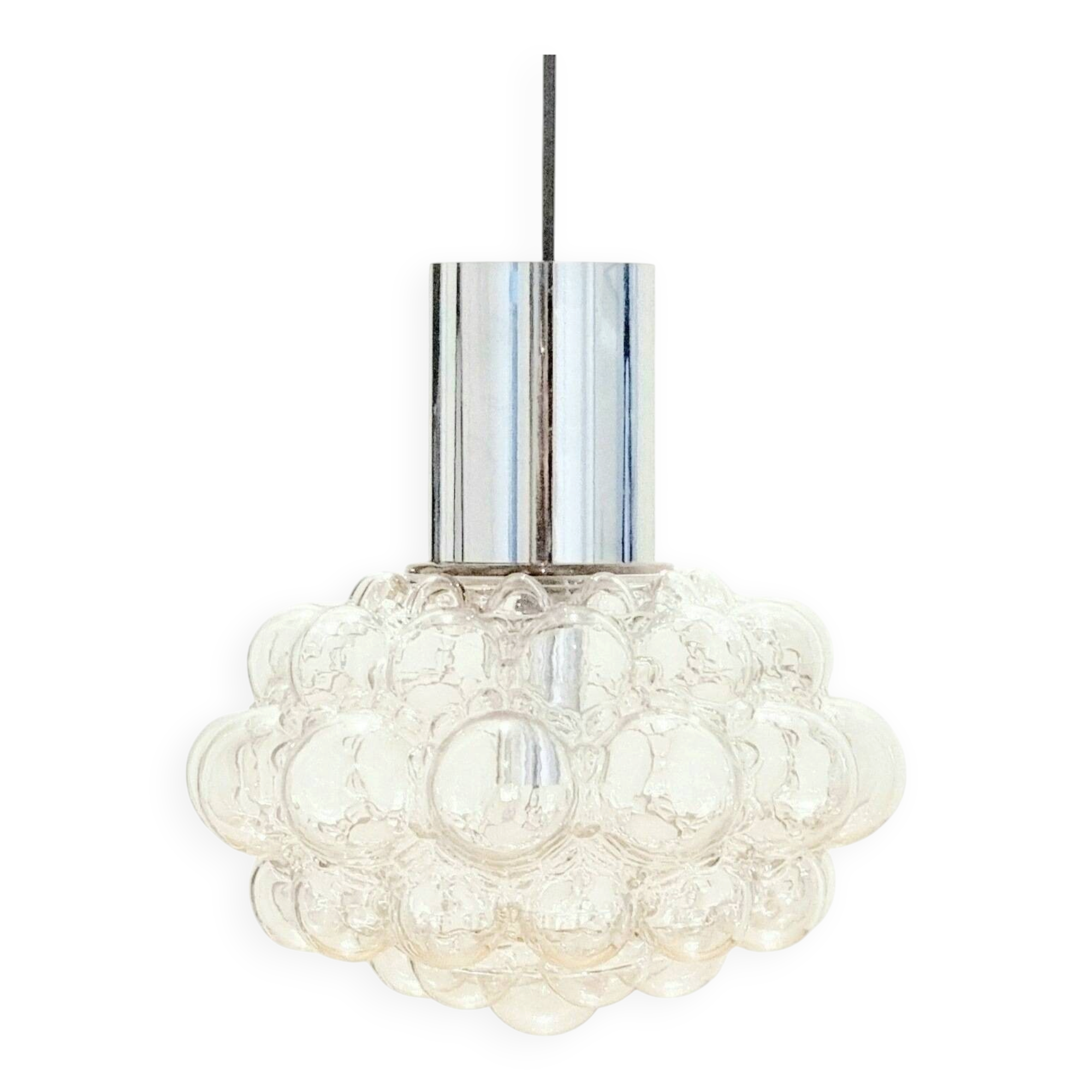 Large Mid Century Glass Ceiling Light by Helena Tynell for Limburg, 1960s