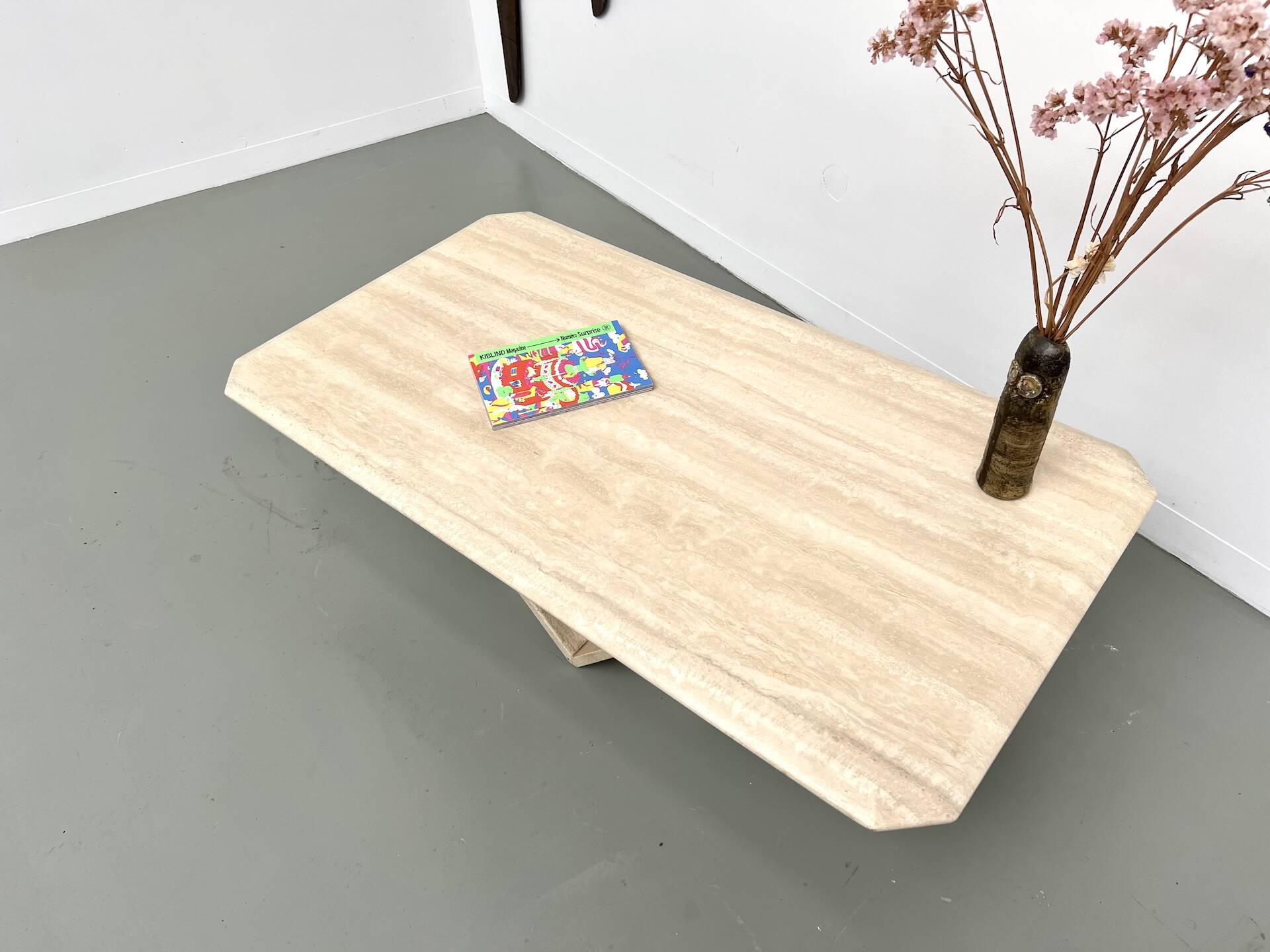 Travertine coffee table, Italy 1970