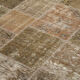 Handmade anatolian vintage 198 cm x 300 cm brown patchwork carpet