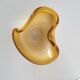 Empty pocket vintage yellow Murano glass bowl