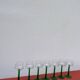 7 green Alsace wine glasses