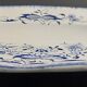 Oval serving dish, Sarreguemines earthenware, Lancaster blue pattern, 1950s.
