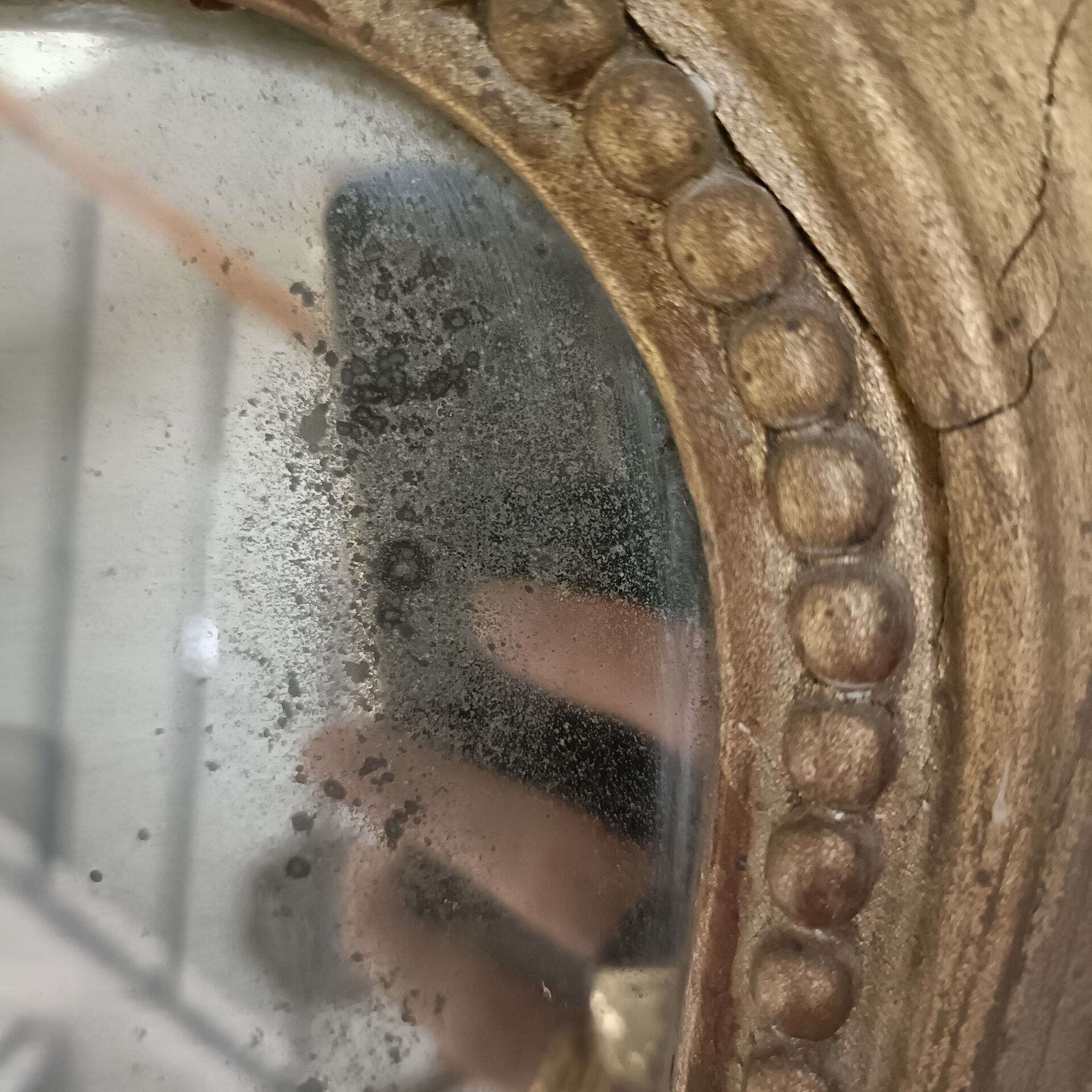 Louis Philippe gilded and pearl mirror