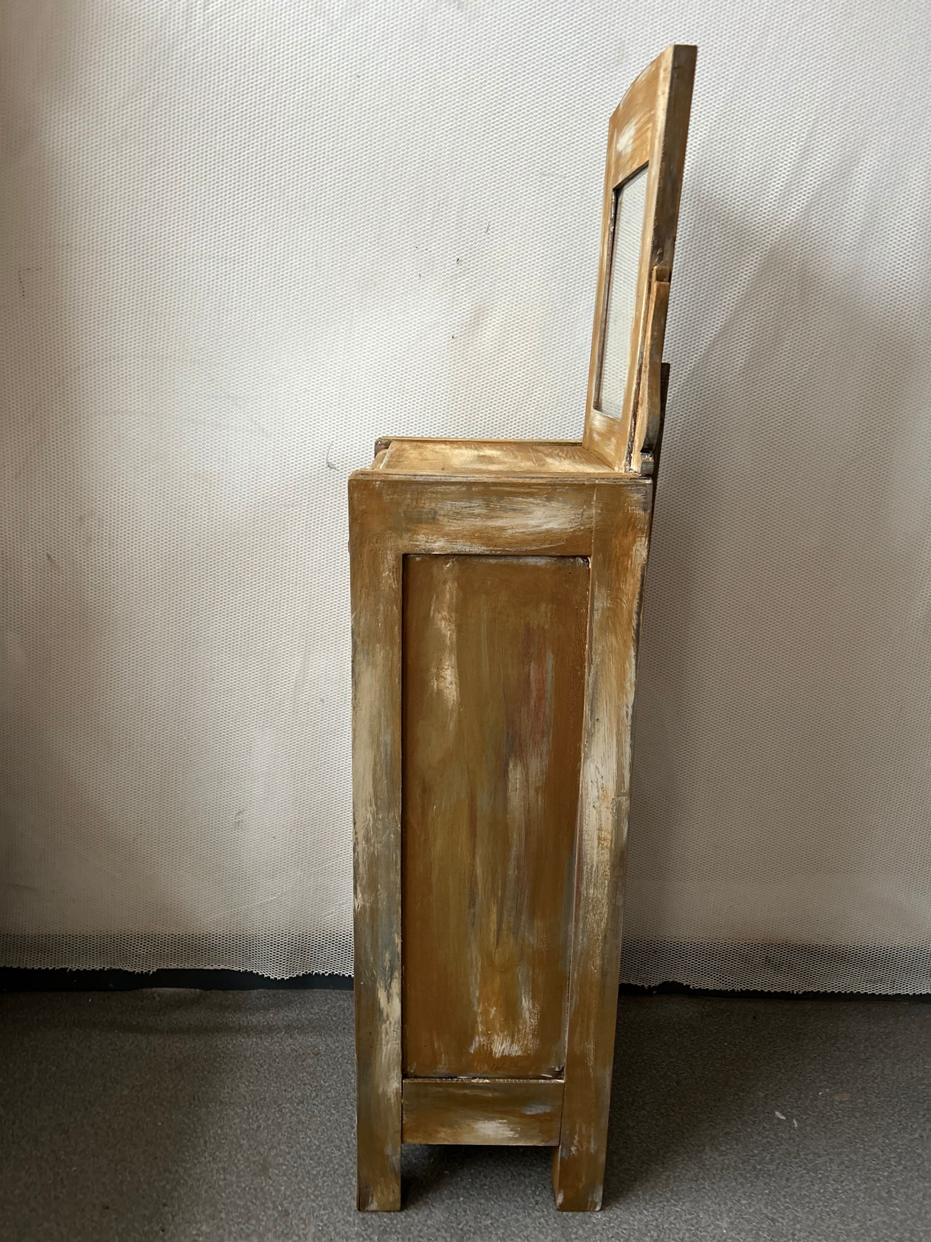 Meuble d'entrée console patinée