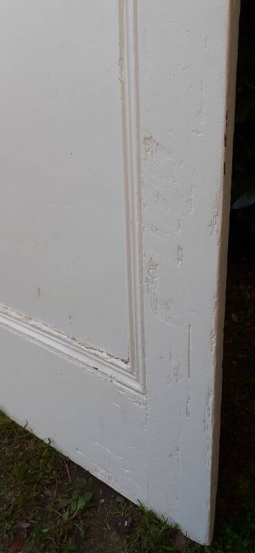 Communication door h216.5x87cm old paneled, molded