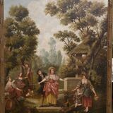 Trumeau xixth scene of colin-maillard in the countryside