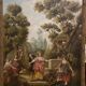 Trumeau xixth scene of colin-maillard in the countryside