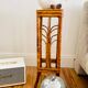 Vintage bamboo saddle pedestal table