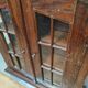 Wall-mounted glass cabinet in solid wood
