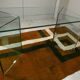 Bacco desk in transparent glass attributed to Tonelli, Italy, 1980s.