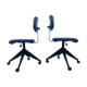 Pair of high-rise adjustable chairs from Velca Legnano (Italy) for Jules Wabbes 1960