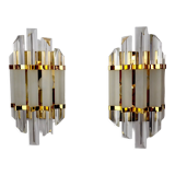 Pair of wall lamps Venini glass from Murano Italy 1970