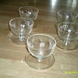 set of 5 crystal cherry bowls in very good condition