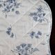 Small vintage quilt with toile de Jouy pattern
