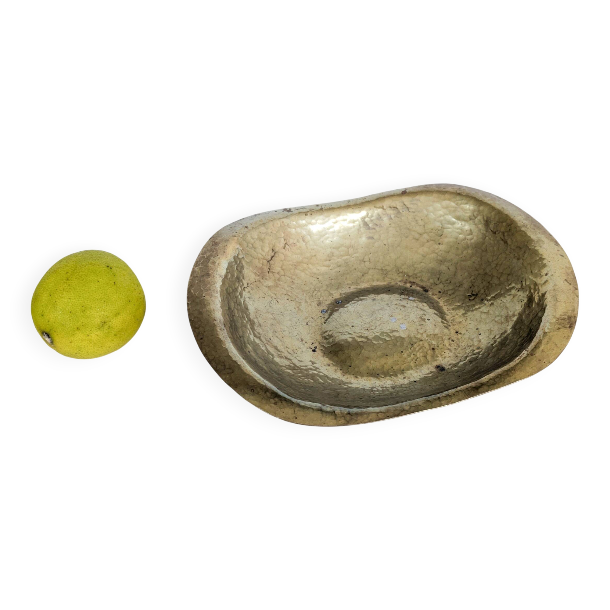 Vintage Hammered Brass Bowl Soap Dish Decorative Catchall Boho