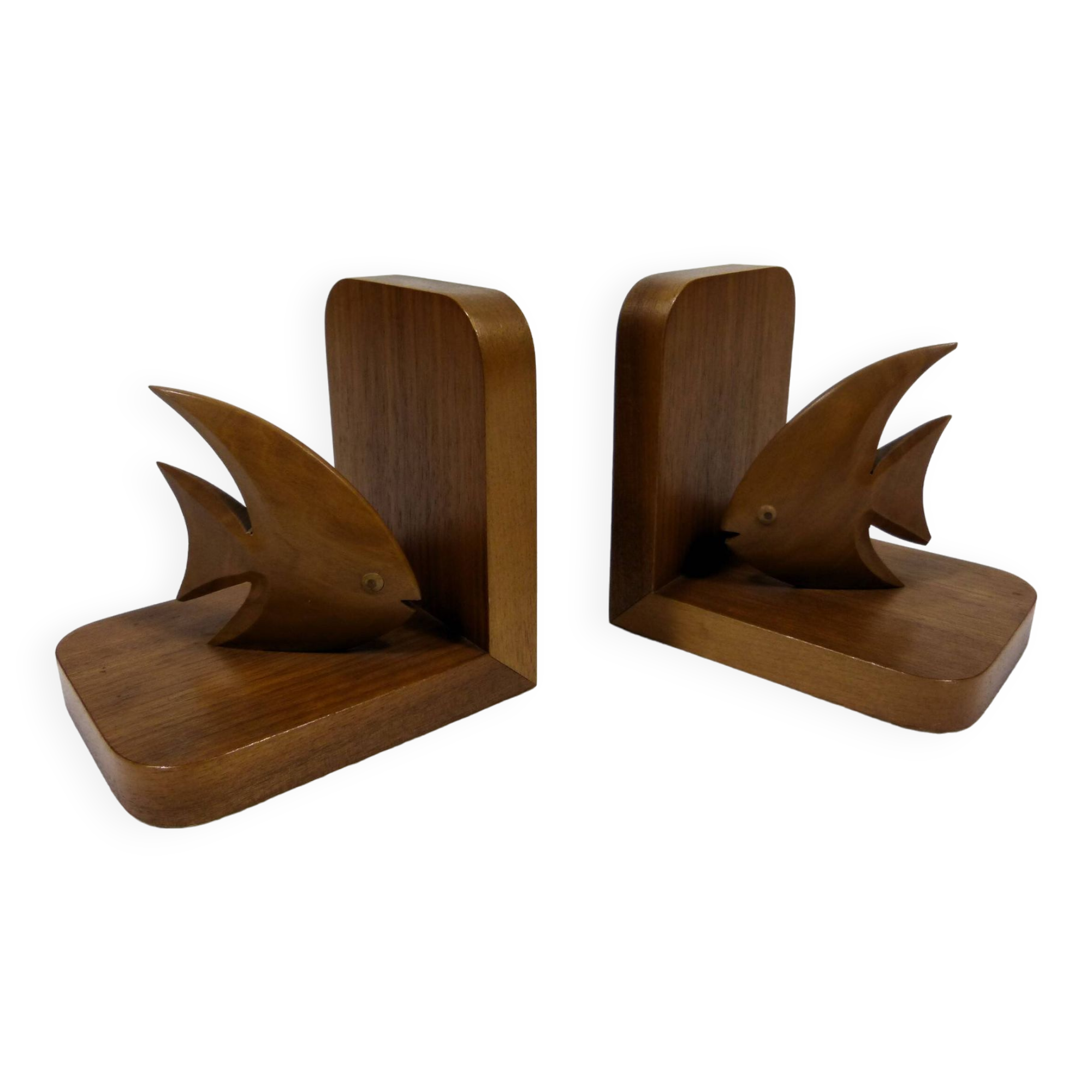 Teak book ends fishes 1960’s