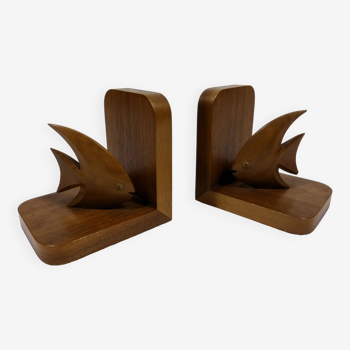 Teak book ends fishes 1960’s