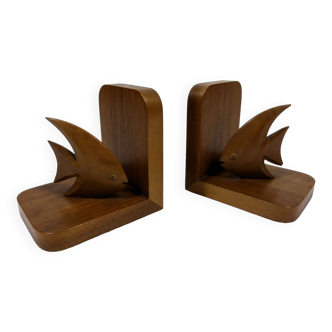 Teak book ends fishes 1960’s