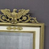 Empire mirror in bronze and marble, early 19th century