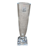 Vase en cristal jg Durand
