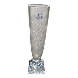 Vase en cristal jg Durand
