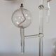 Vintage blown glass oil lamp