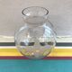 Vase boule verre dessin fleurs ciselées art déco vintage
