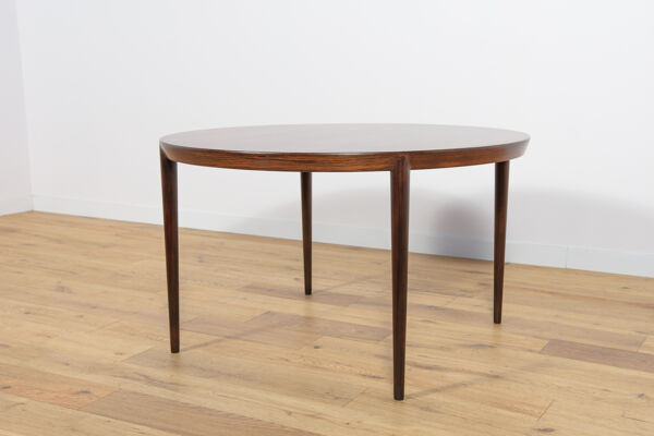 Table basse ronde en palissandre par Severin Hansen pour Haslev Møbelsnedkeri, années 1960