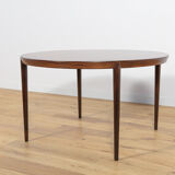 Table basse ronde en palissandre par Severin Hansen pour Haslev Møbelsnedkeri, années 1960