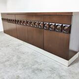 Graphical brutalist credenza, 1970s