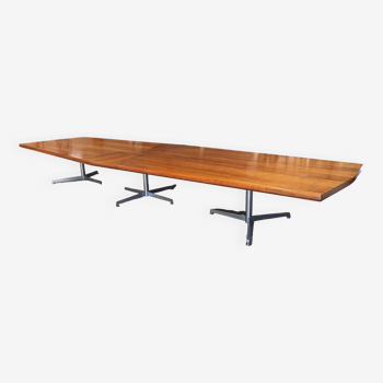 Rosewood conference table by Osvaldo Borsani for Tecno 1968