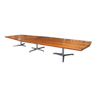Rosewood conference table by Osvaldo Borsani for Tecno 1968