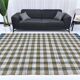 scandinavian kilim 290x190 cm , blue beige and  mustard colour.