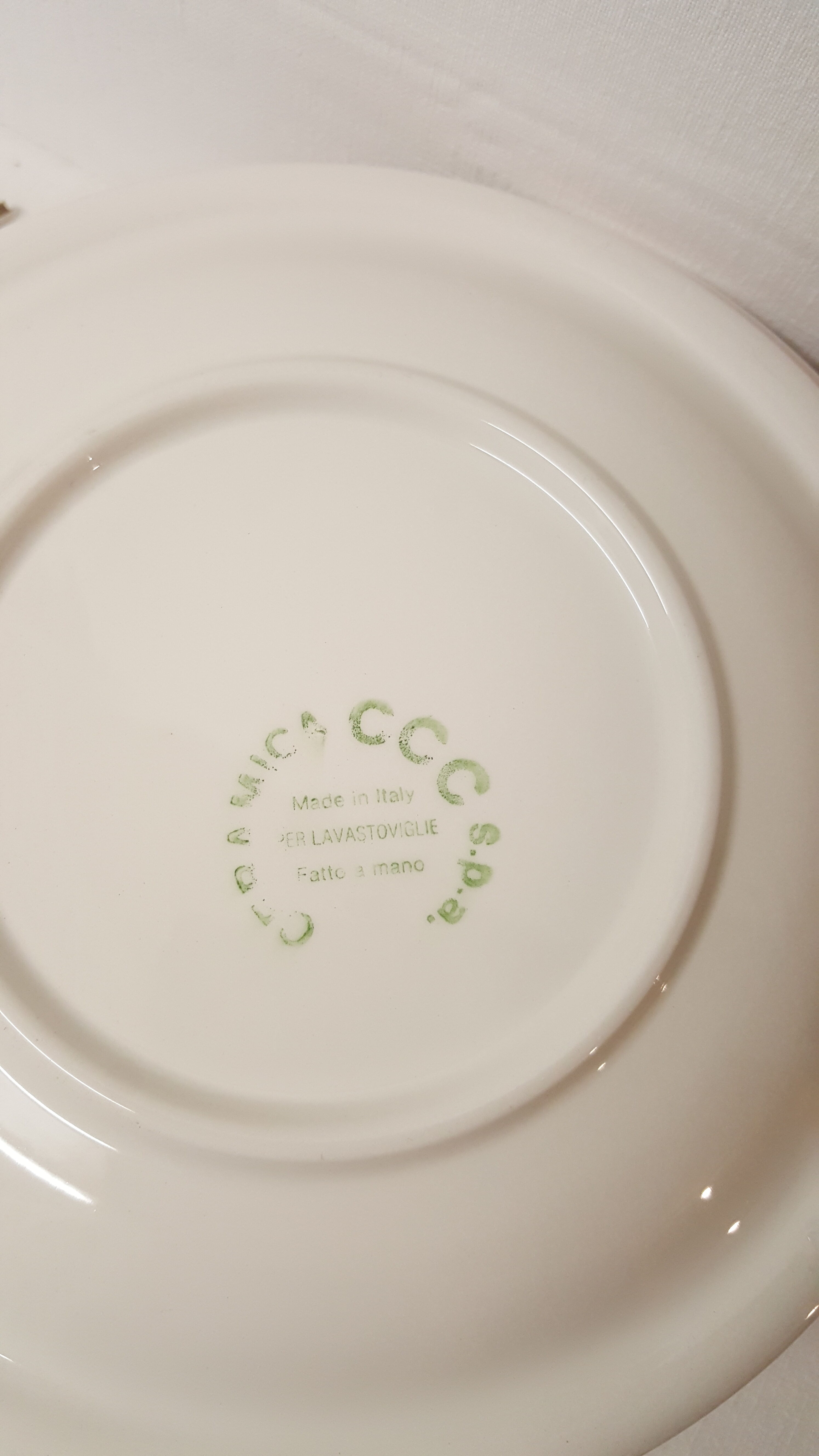 Set of 6 vintage dessert plates, Ceramica CCC, Italy