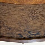 Ancien Chevet Table de Nuit Style Louis XV - Bois & Cuir