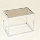 Coffee or Side Table in Chroom & Smoked Glass by Belgo Chrom, Belgium,1970s