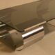 Glass and metal coffee table by Francois Monnet for Kappa Italia 70's