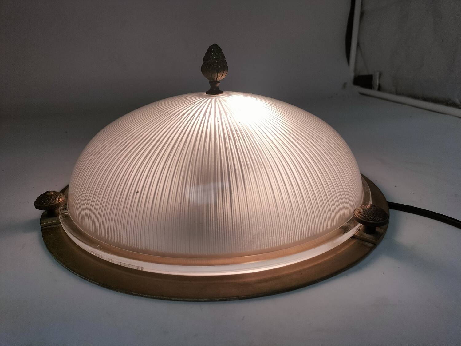 Holophane glass ceiling light