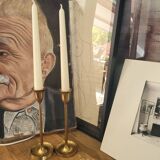 Pair of antique brass candlesticks