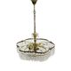 Vintage basket crystal chandelier Bakalowits & Söhne brass, Austria 1970s