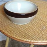 Two-tone vintage stoneware salad bowl from Digoin.