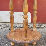 Pot holder, pedestal table, wood, vintage, 60s