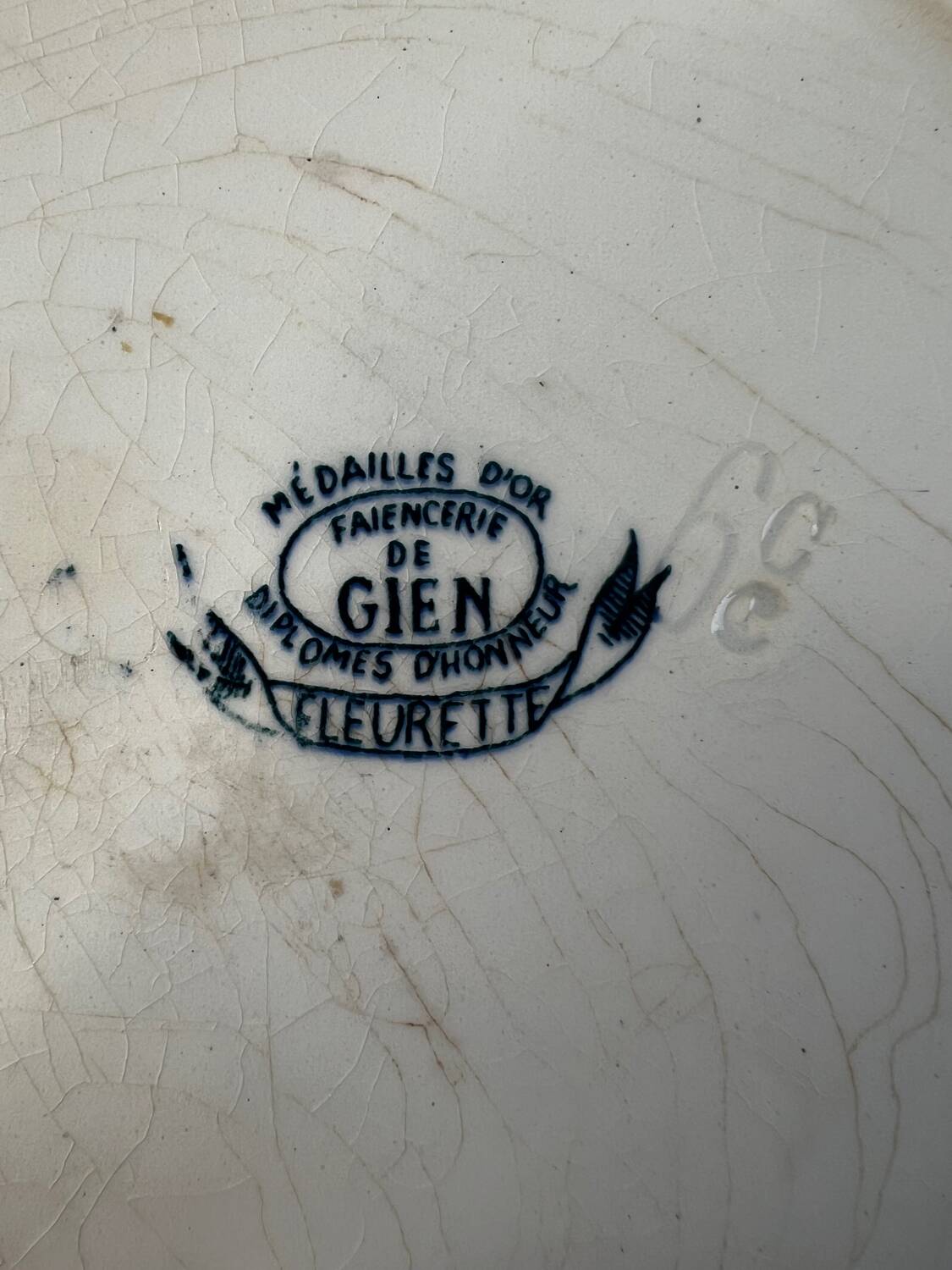 Large salad bowl GIEN Fleurette