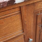 Art Deco chest of drawers marble and oak