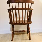 Solid wood chair with armrests