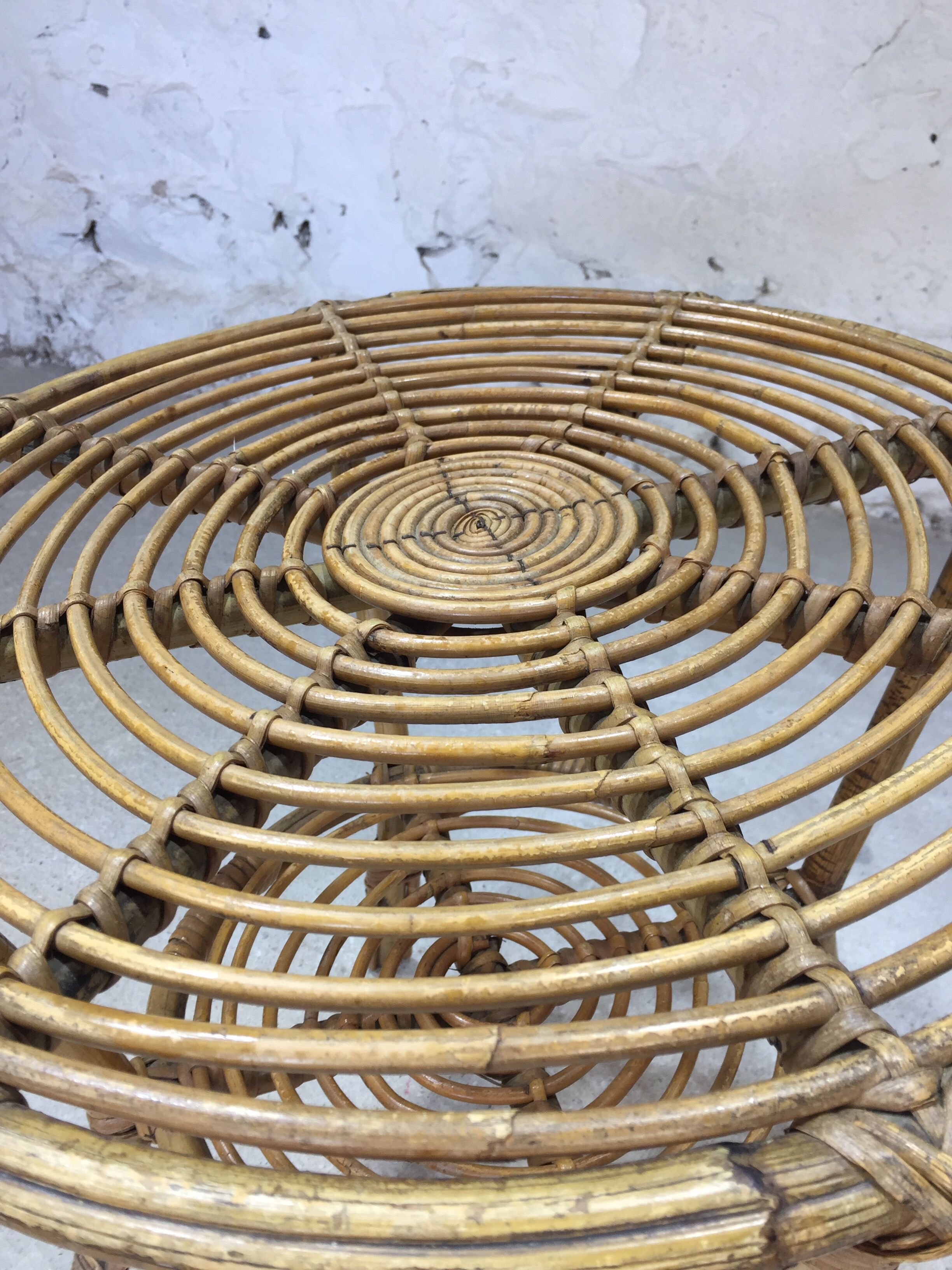 Vintage rattan coffee table