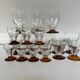 Set of Art Deco faceted glasses