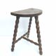 Tripod stool solid wood beaded feet