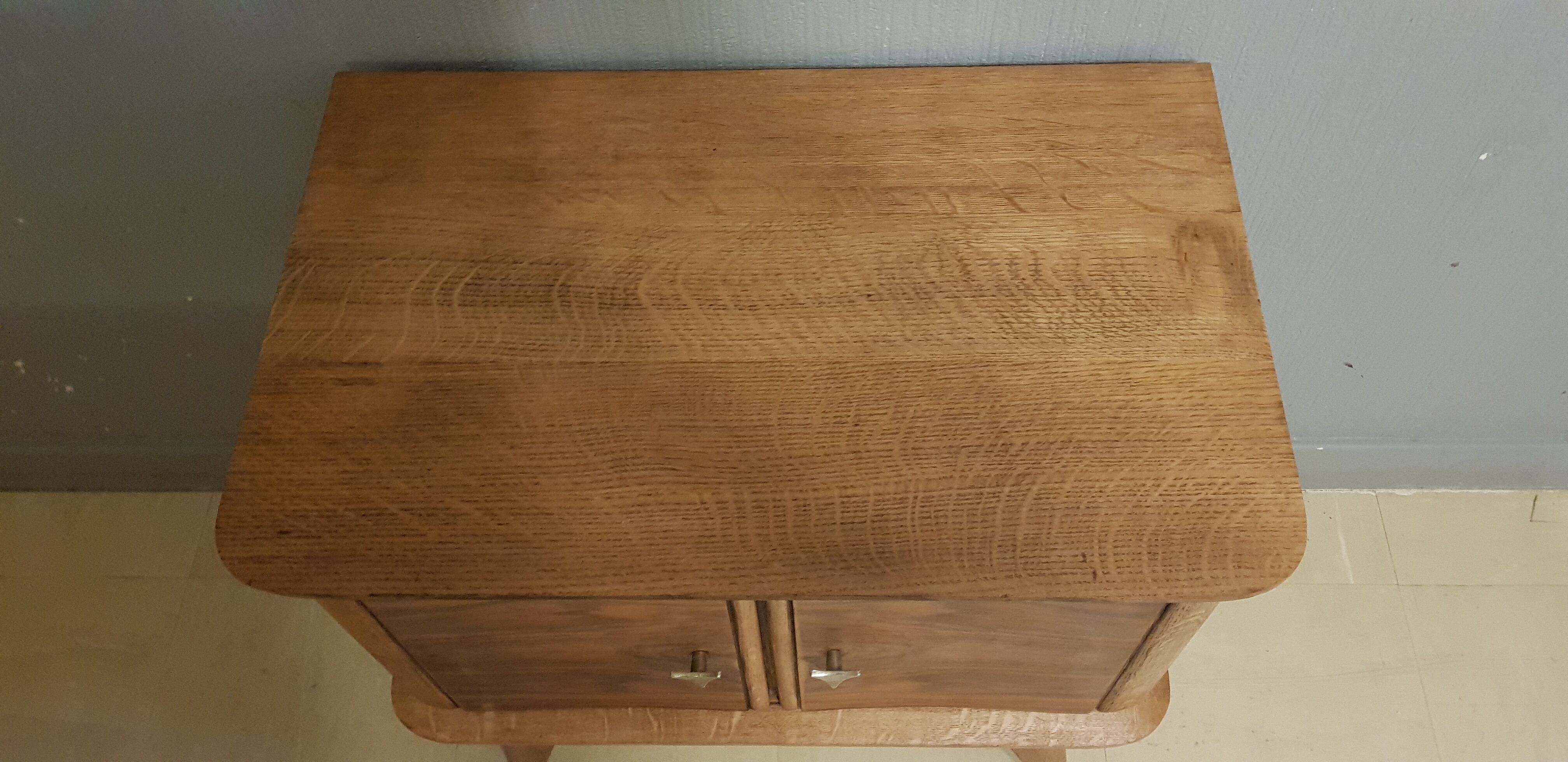 Scandinavian vintage bedside compass feet