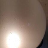 Tripod table lamp in metal, aluminum and blown glass - mid-20th century